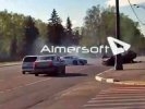 На ВИДЕО: недодрифтер на Audi перевернул "Ладу" на Воробьевых горах