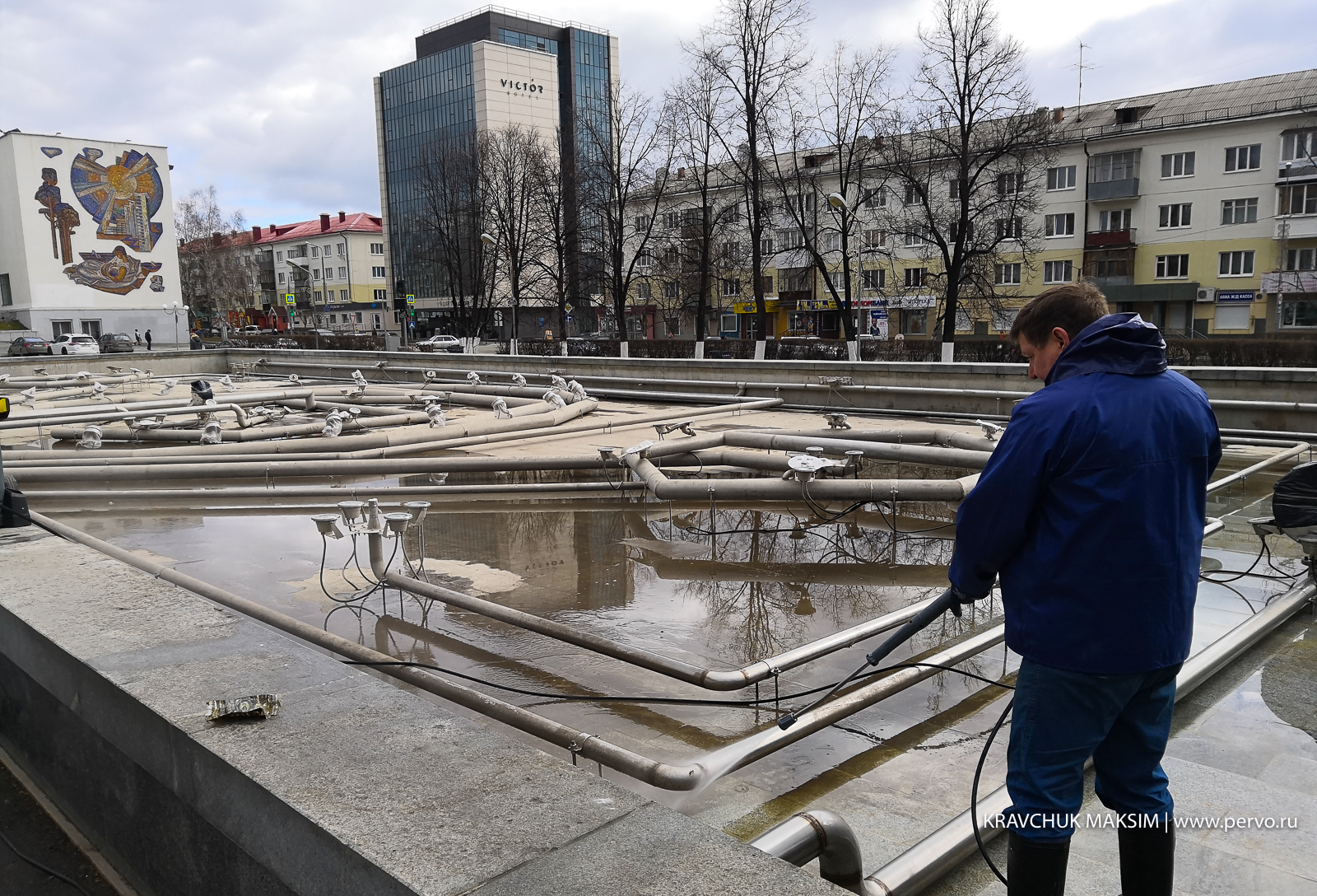 В городе завершается подготовка к пуску фонтана