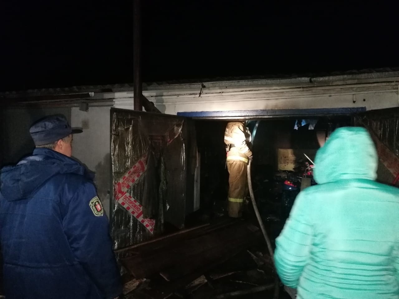 В гаражном кооперативе произошёл пожар