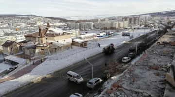 В центральных районах Магаданской области выпал снег