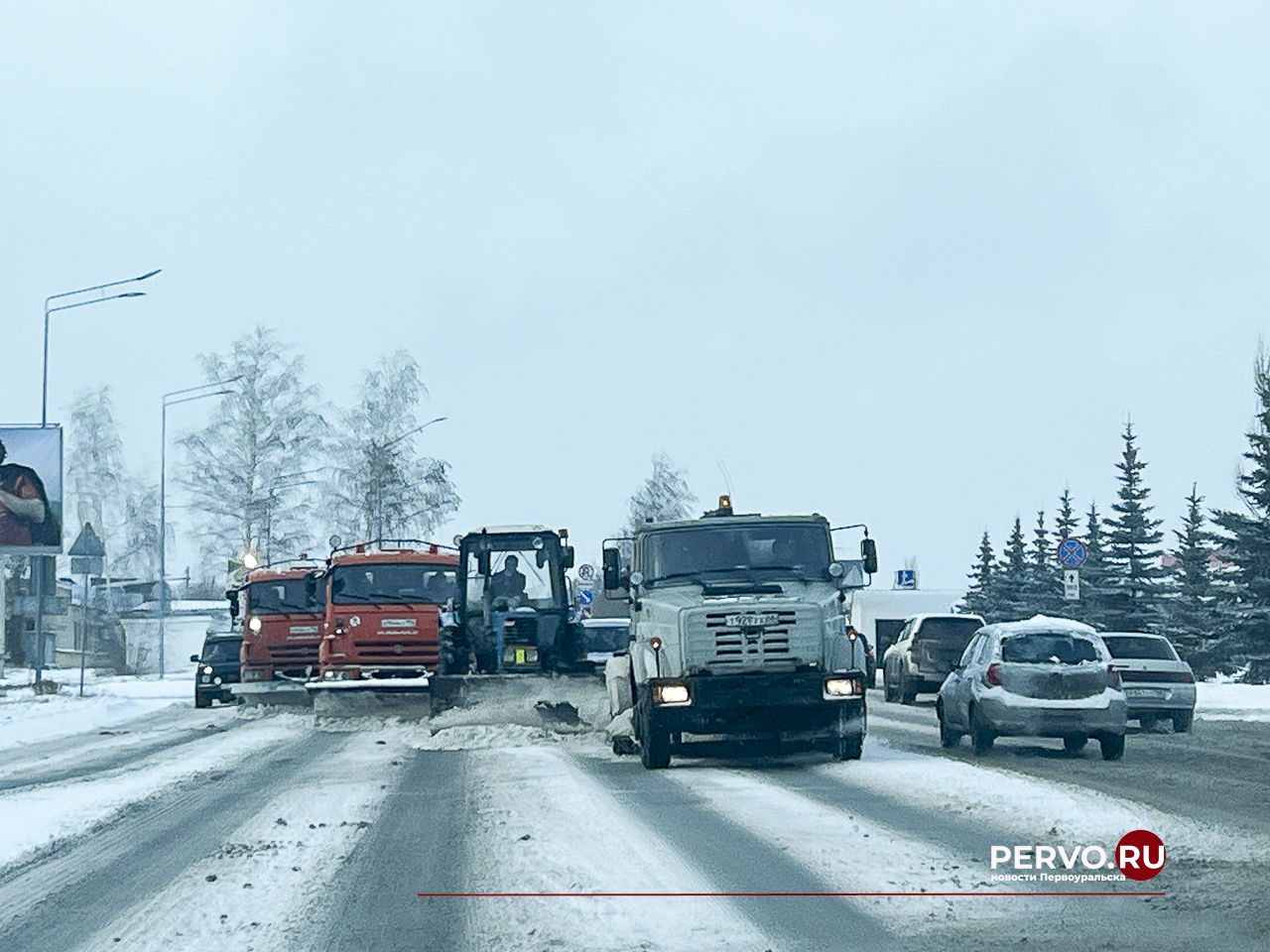 В период снегопадов ПМУП ПО ЖКХ в усиленном режиме расчищают город