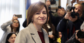 В Кишиневе избирательный штаб Санду празднует победу на выборах президента