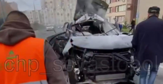 Mash: за рулем взорвавшегося автомобиля в Севастополе погиб военный