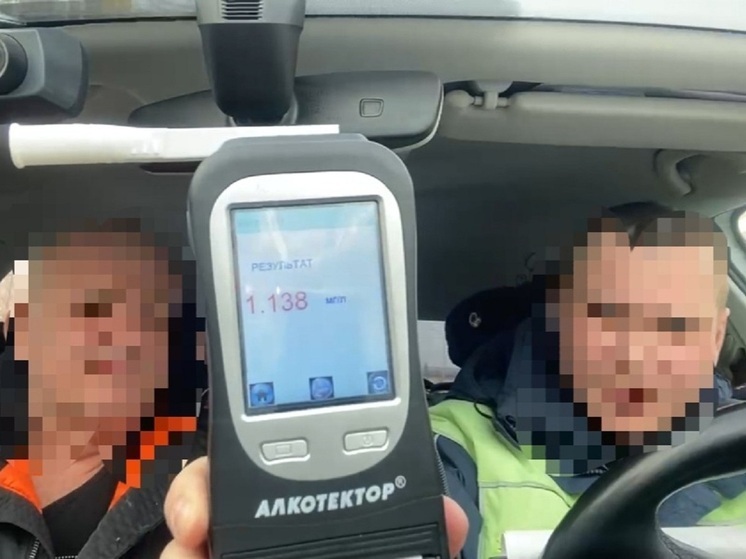 На федеральной трассе задержали «в хлам» пьяного водителя микроавтобуса