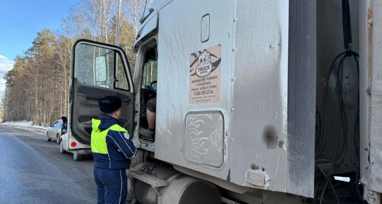 Сотрудники ГИБДД выявили 56 нарушений среду грузовых транспортных средств