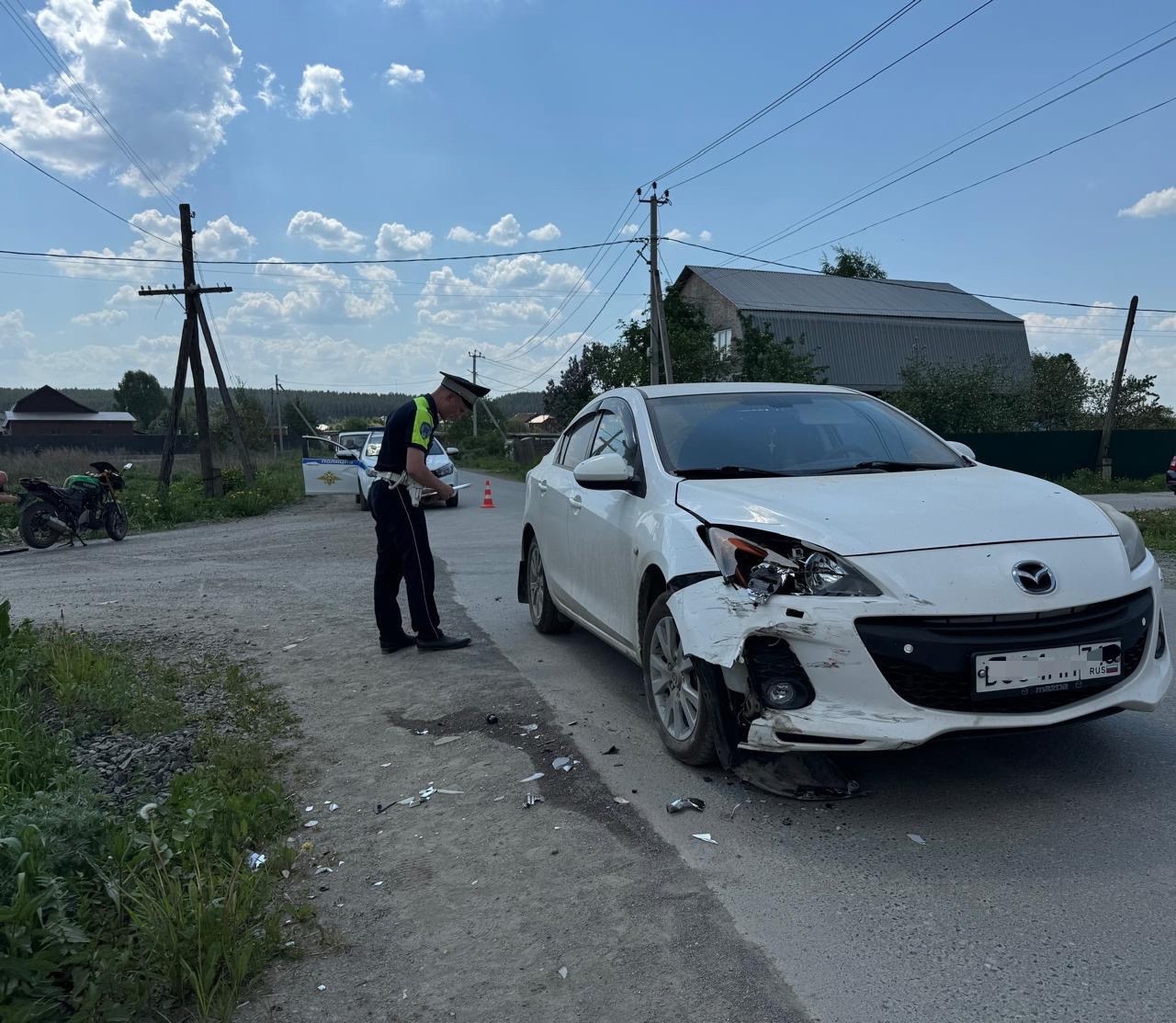 Под Первоуральском произошло очередное ДТП с мотоциклистом