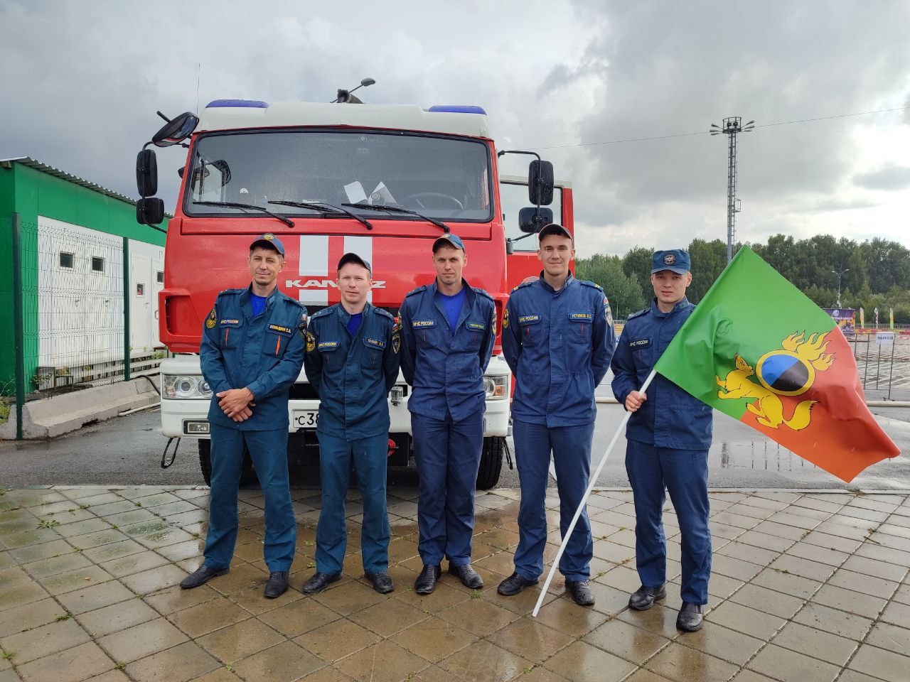 🧯Пожарные заняли второе место на областных соревнованиях