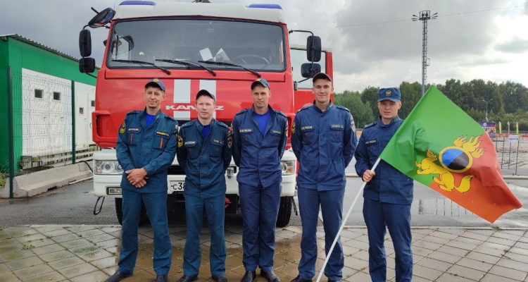 🧯Пожарные заняли второе место на областных соревнованиях