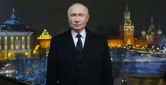Путин из Кремля поздравил россиян с Новым годом