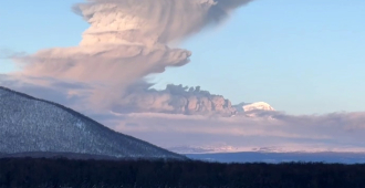 На Камчатке вулкан Шивелуч выбросил столб пепла на высоту около 9000 метров