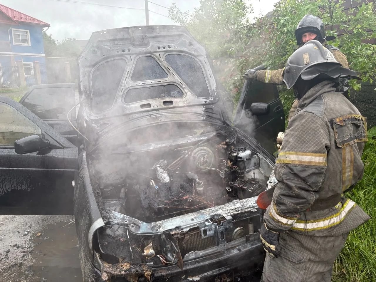 На улице Западная сгорела «Lada Priora»