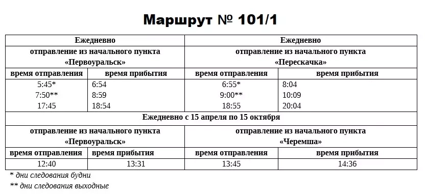 В Первоуральске изменился перевозчик на пригородных маршрутах. Расписание автобусов и маршруты